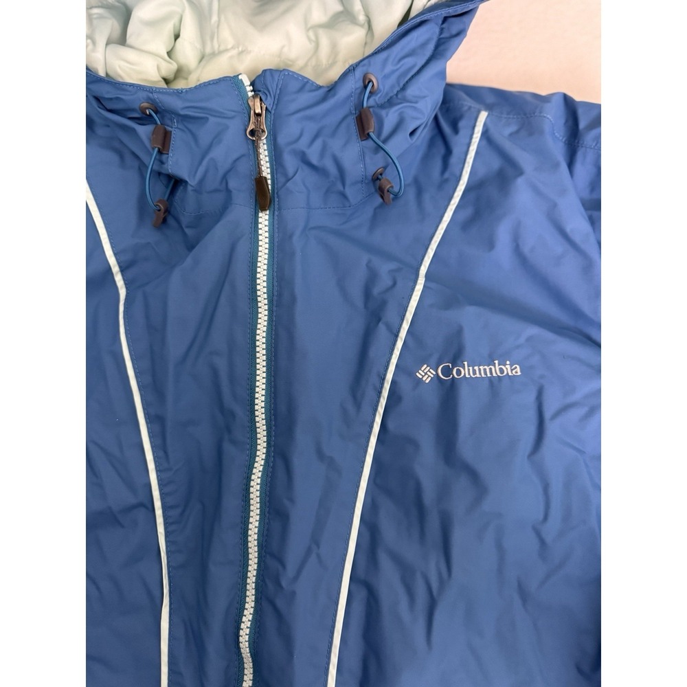 Columbia Thermal Coil Hooded Jacket Women's 3X Blue Winter Coat Insulated - Picture 3 of 12